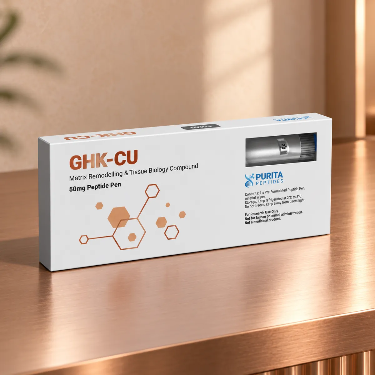 GHK-Cu pen in its box